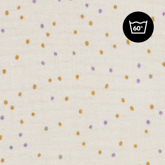 Travel Bed Matress Cover Beige Dots