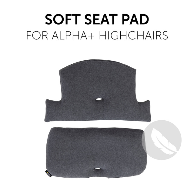 Highchair Pad Select  Jersey Charcoal