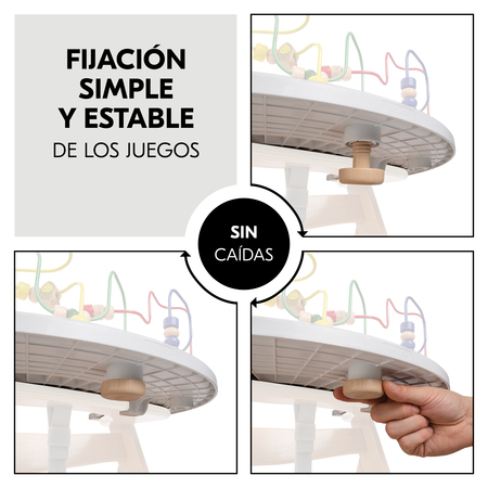 Fijación sencilla y estable de elementos de juego