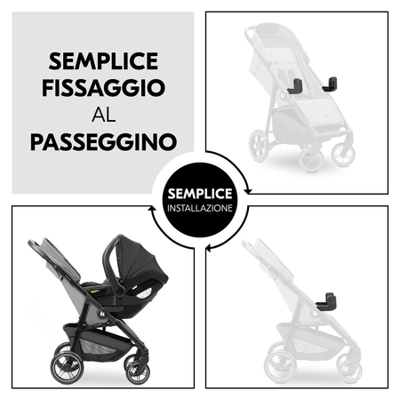 Fissaggio facile al passeggino