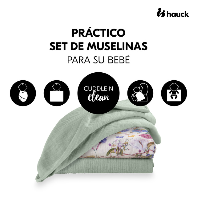 Cuddle N Clean 3Set Sage/Beige Floral