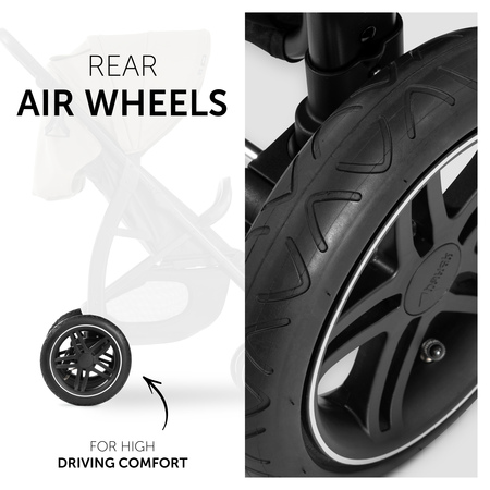 Rear air wheels for high driving comfort