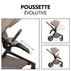 Siège de poussette évolutif avec deux directions