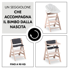 Un seggiolone ergonomico che cresce con il bambino