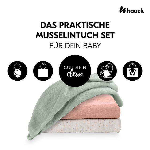 Cuddle N Clean 3Set Sage/Beige Dots/Cork