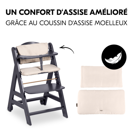 Confort d'assise grâce au coussin d'assise doux