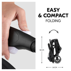 Easy travel with foldable, light pushchair