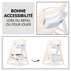 Accès facile pendant les repas et les temps de jeu