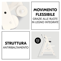 Struttura robusta con ruote in legno integrate