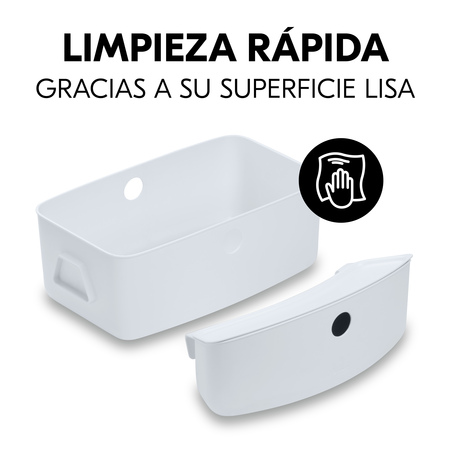 Se limpia rápidamente gracias a su superficie lisa