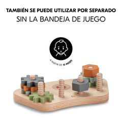 Con y sin la bandeja de juego Play Tray