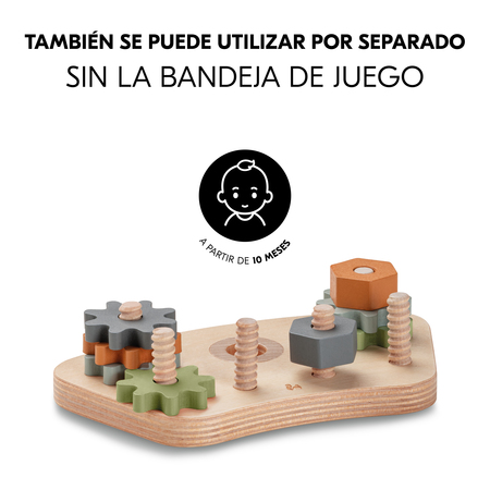 Con y sin la bandeja de juego Play Tray