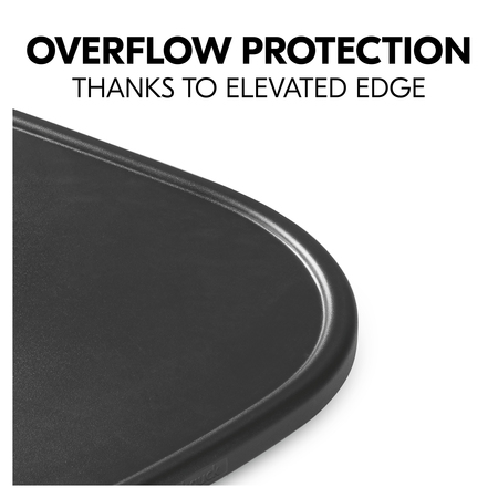 Elevated edge acts as overflow protection