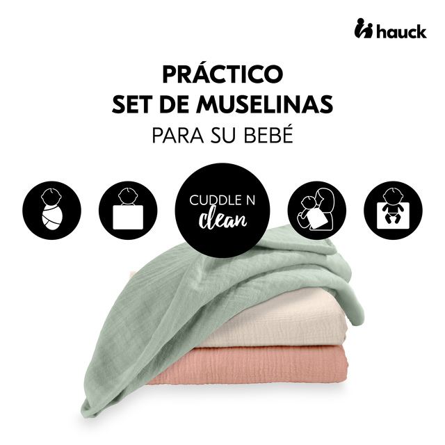 Cuddle N Clean 3Set Sage/Beige/Cork