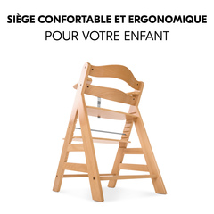 Chaise haute ergonomique qui grandit avec l'enfant