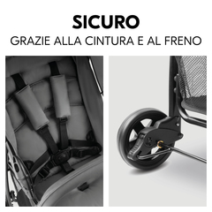 Sicuro grazie alle cinture e al sistema frenante
