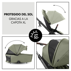 Capota XL para una máxima protección contra el sol