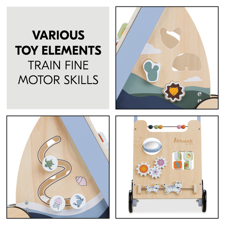 Numerous toys train fine motor skills