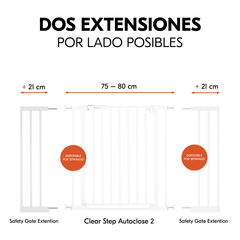 Cada barrera puede llevar dos extensiones