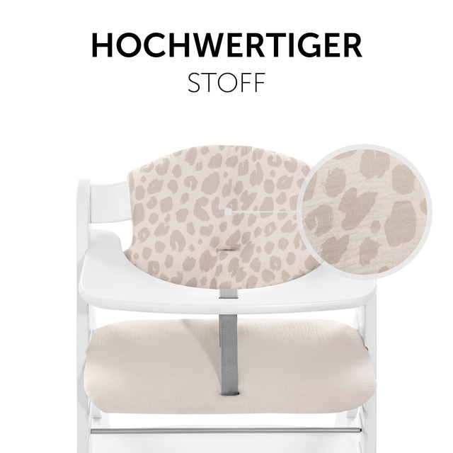 Highchair Pad Select  Muslin Leo Natural