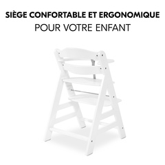 Chaise haute ergonomique qui grandit avec l'enfant