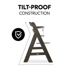 Extra tilt-resistant thanks to stable construction