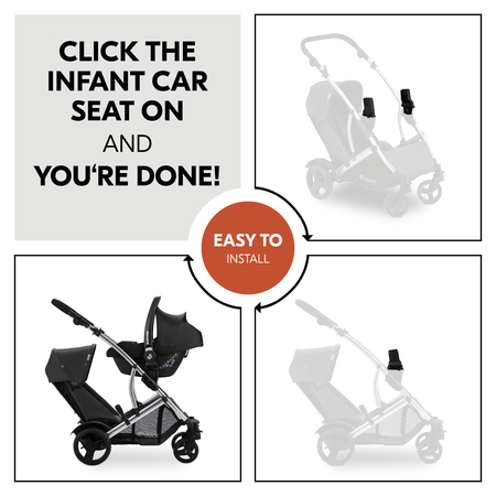 Click the infant car seat on, and you're done!