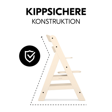 Besonders kippsicher dank stabiler Konstruktion