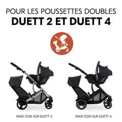 Pour les poussettes doubles Duett 2 et 4