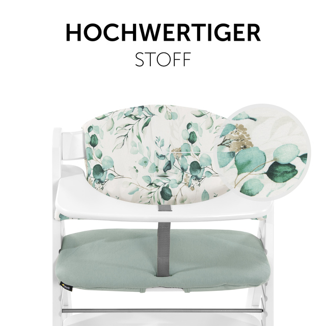 Highchair Pad Select  Jersey Leaves Mint