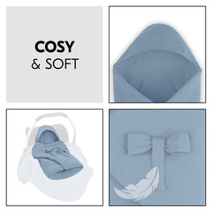 Cosy padding and protective hood
