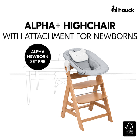 HAUCK - Chaise haute en escalier Alpha Newborn S…