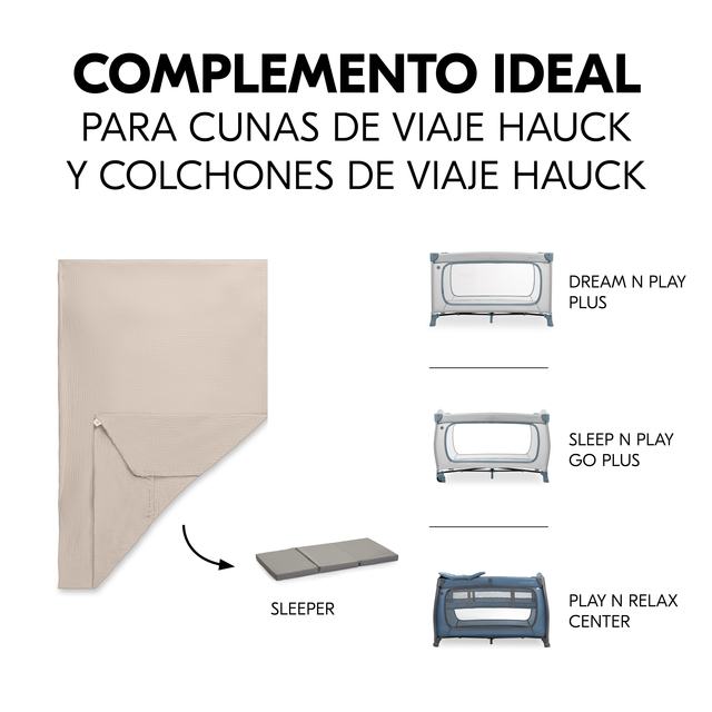 Travel Bed Matress Cover Beige