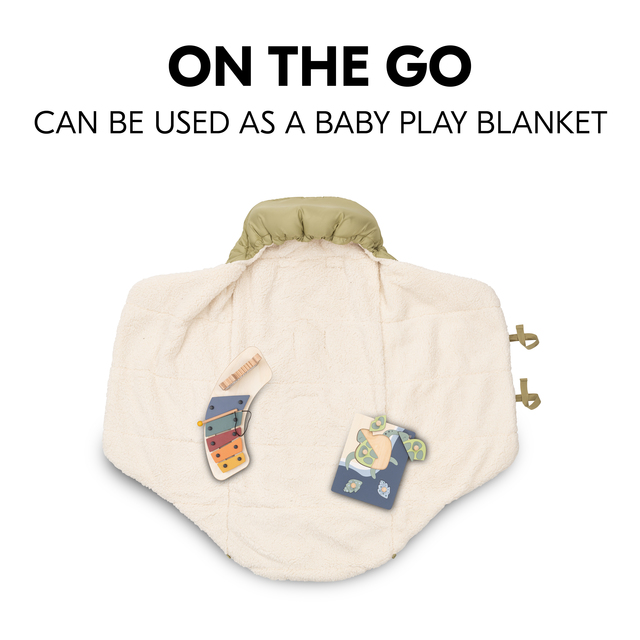 Carry N Play Teddy Fleece Green