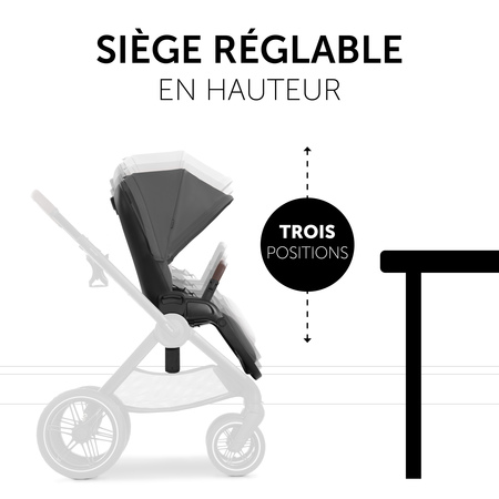 Poussette hauteur hot sale