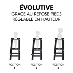 Planche réglable en hauteur grandit avec l'enfant