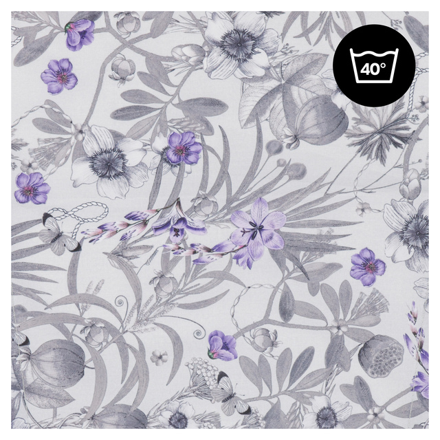 Pushchair Sunshade Floral Grey