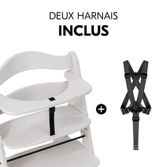 Sécurité accrue grâce aux harnais inclus