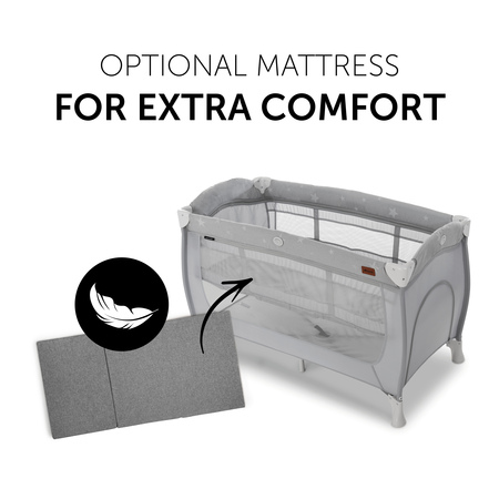 Separate mattress & fitted sheet for extra comfort