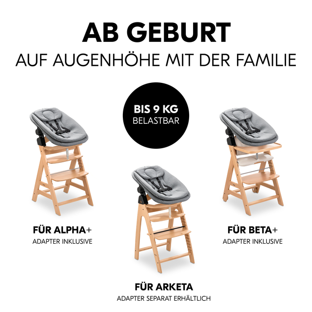 Highchair Bouncer Dark Grey Melange