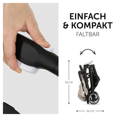 Einhändig faltbar, leicht und komfortabel tragbar