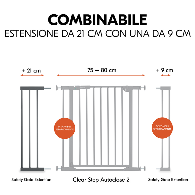 Safety Gate Extension 21 cm Dark Grey