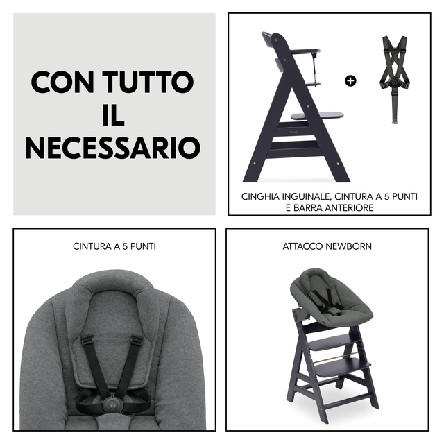 Alpha Newborn Set Plus  Dark Grey