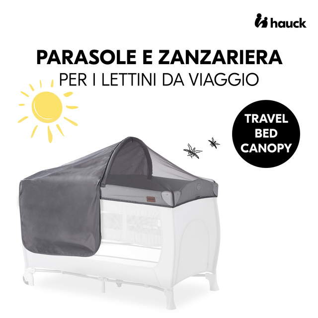 Travel Bed Canopy Grey
