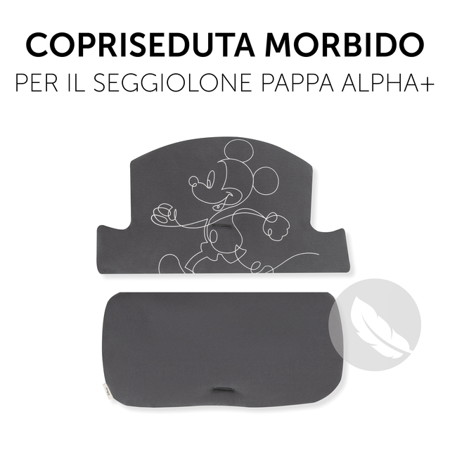 Highchair Pad Select  Mickey Mouse Anthracite