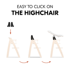 Easily click onto the highchair