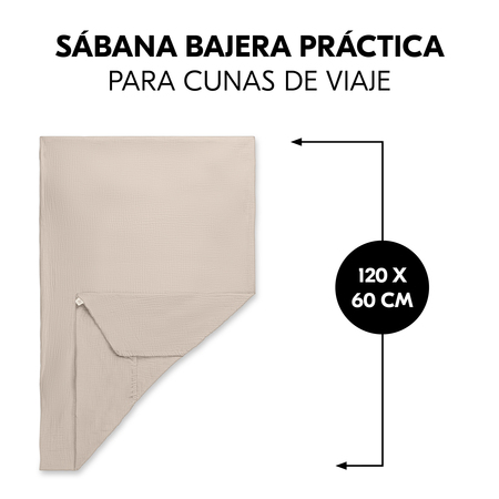 Sábana bajera para colchones de cuna de viaje