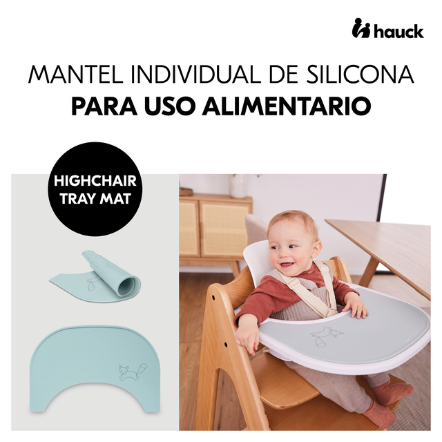 Highchair Tray Mat Fox Mint