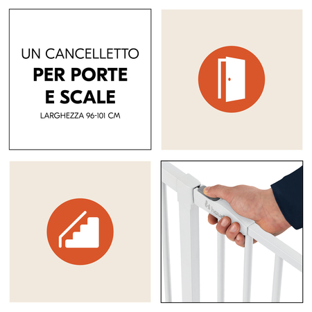 Cancelletto per porte e scale da 96 a 101 cm