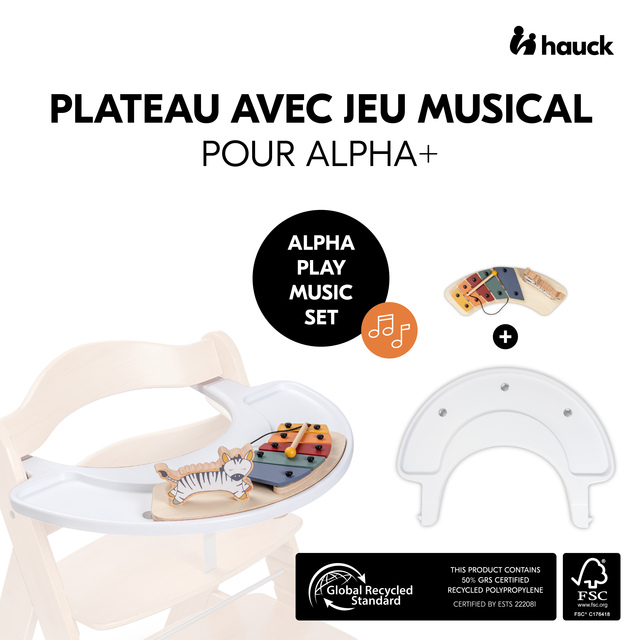 Alpha Play Music Set Zebra White